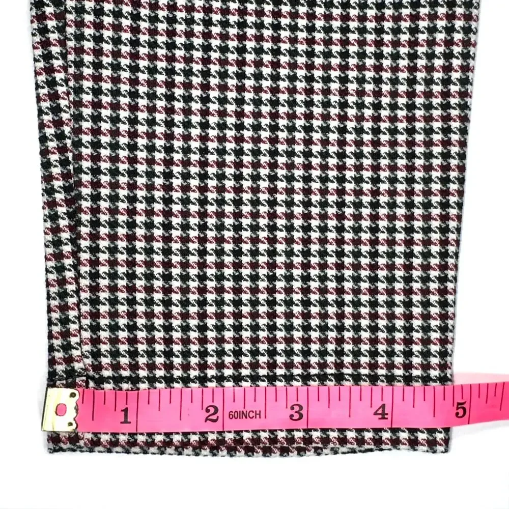 Zara Houndstooth High Rise Skinny Dress Pant Legging Size Medium